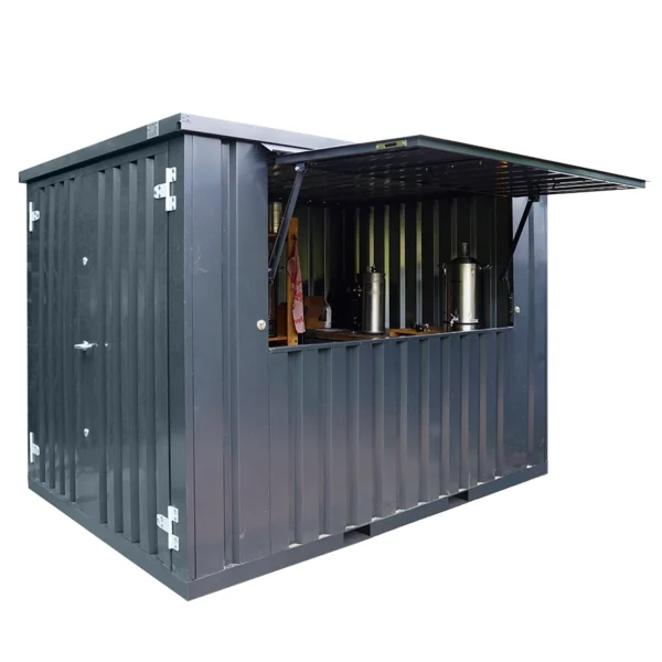 Container bar pieghevole 3x2 metri RAL 7016 antracite - Smontabile e facile da trasportare - immagine 2