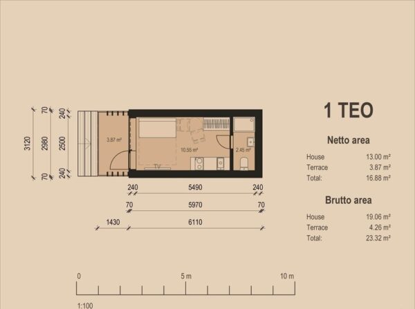 Casa Prefabbricata da 19 m² – Compatta e Efficiente per 2 Persone - immagine 6