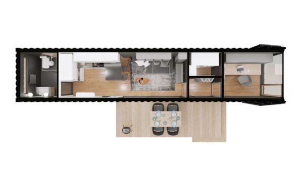 Casa Container da 30 m² – 1 Camera, 1 Bagno - immagine 3