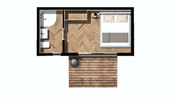 Casa Container da 18 m² – Compatta, Arredata e Pronta per 2 Persone - immagine 2